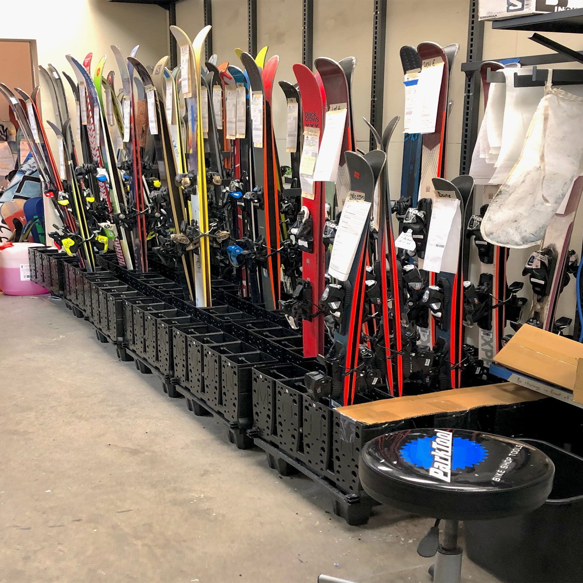 Telluride Ski Storage Rack for Rental Shops | Holds up to 16 Pairs of Skis - product view 4