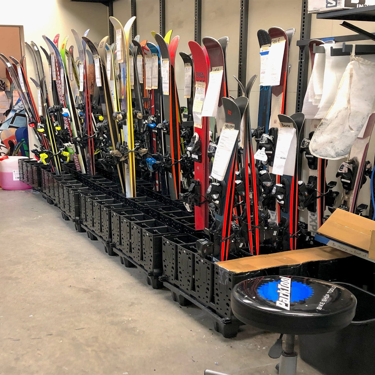 Telluride Ski Storage Rack for Rental Shops | Holds up to 16 Pairs of Skis - product view 4
