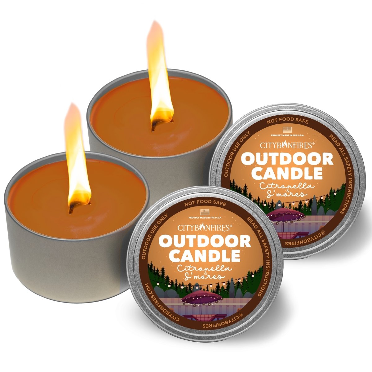 City Bonfires Outdoor Citronella Candle - S'mores Scent — product view 3