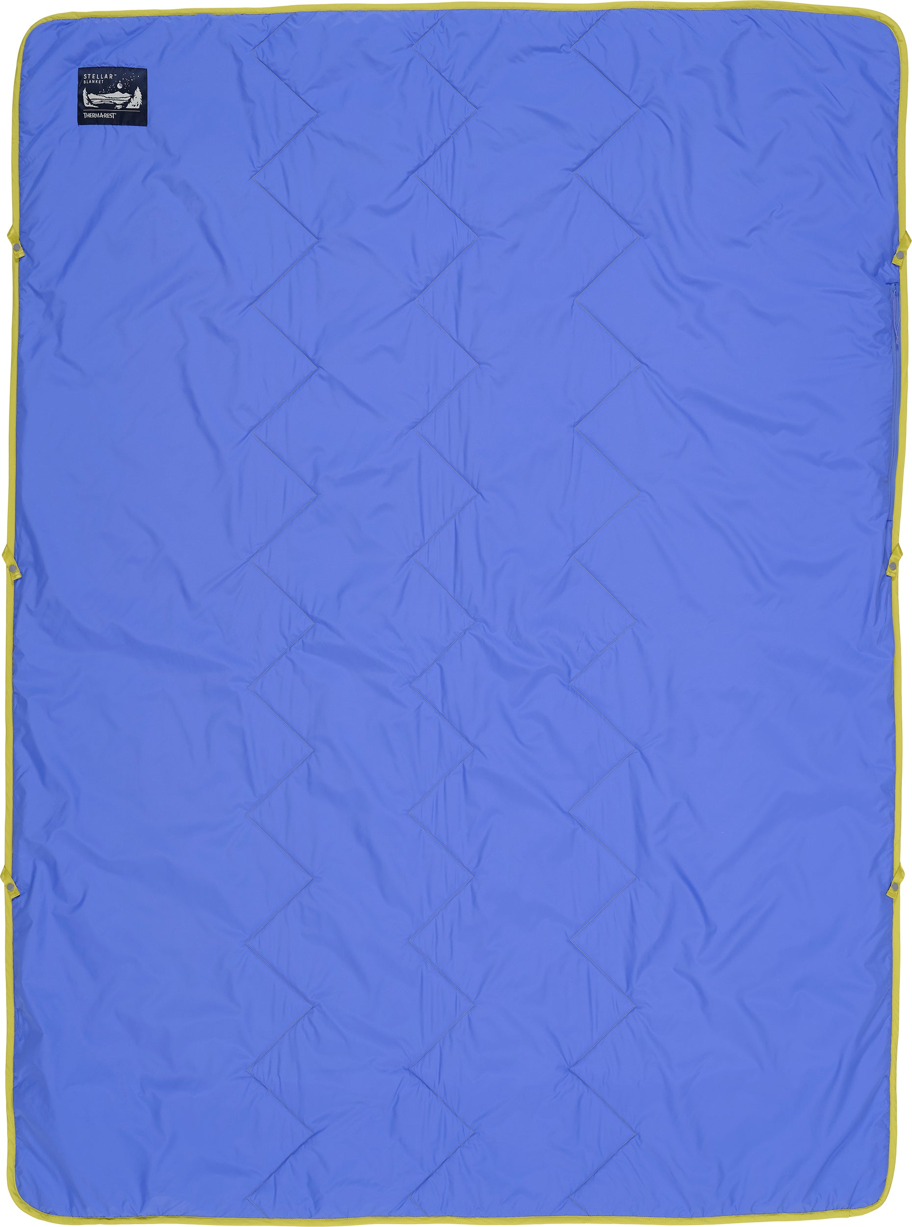 Therm-a-Rest Stellar blanket laid flat in Agave