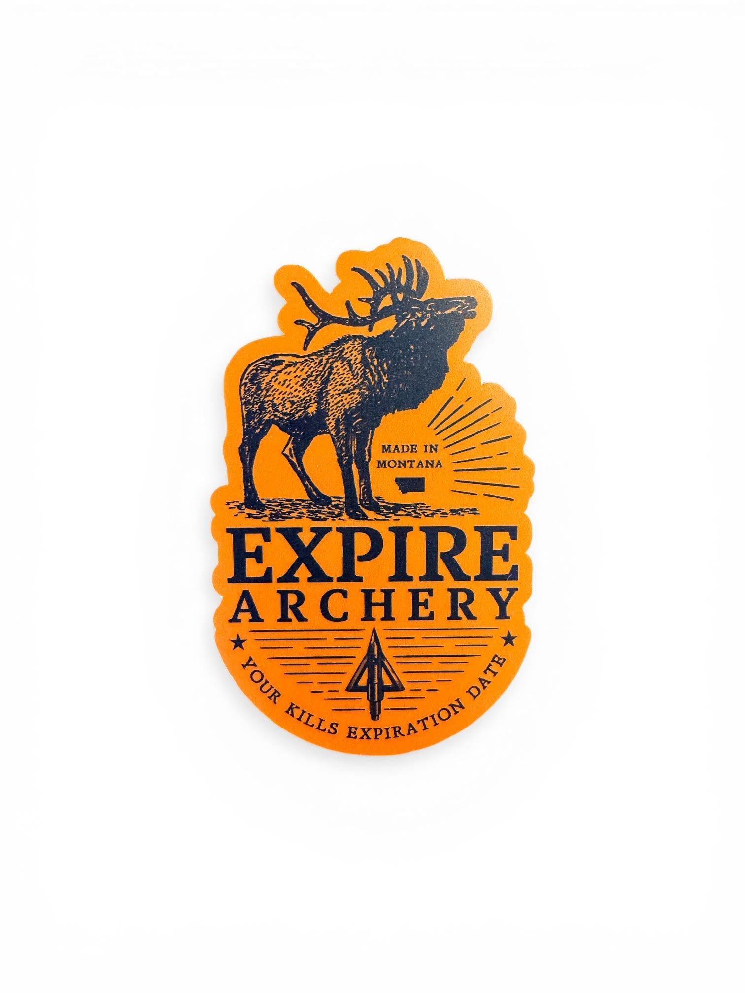 Expire Archery Elk Logo Orange Sticker – product image 1