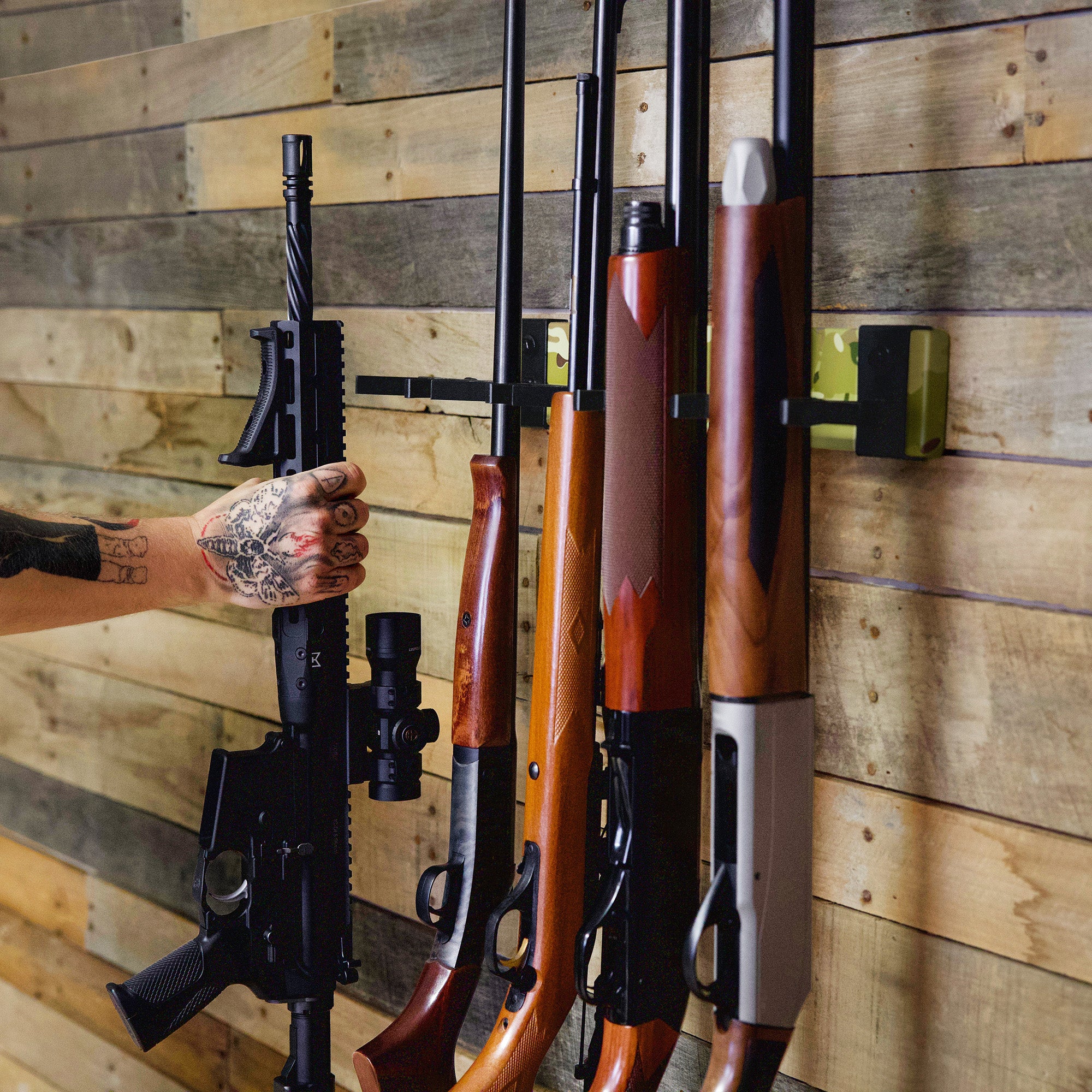 FORGE Firearm Rack | Wall Mount Display | 5 Slots | MultiCam - product view 6