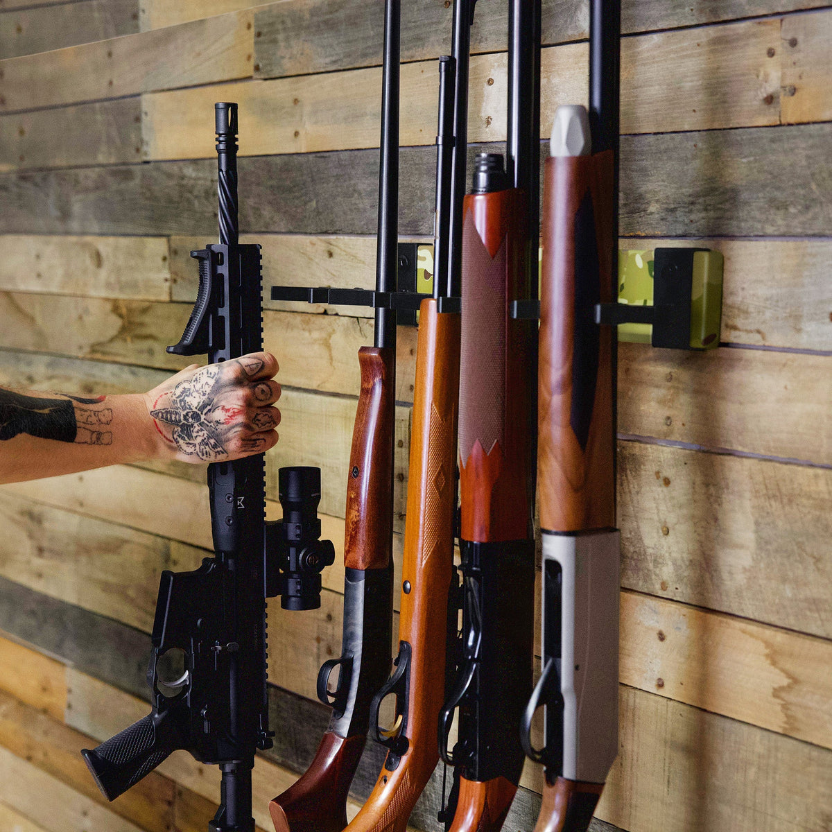 FORGE Firearm Rack | Wall Mount Display | 5 Slots | MultiCam - product view 6