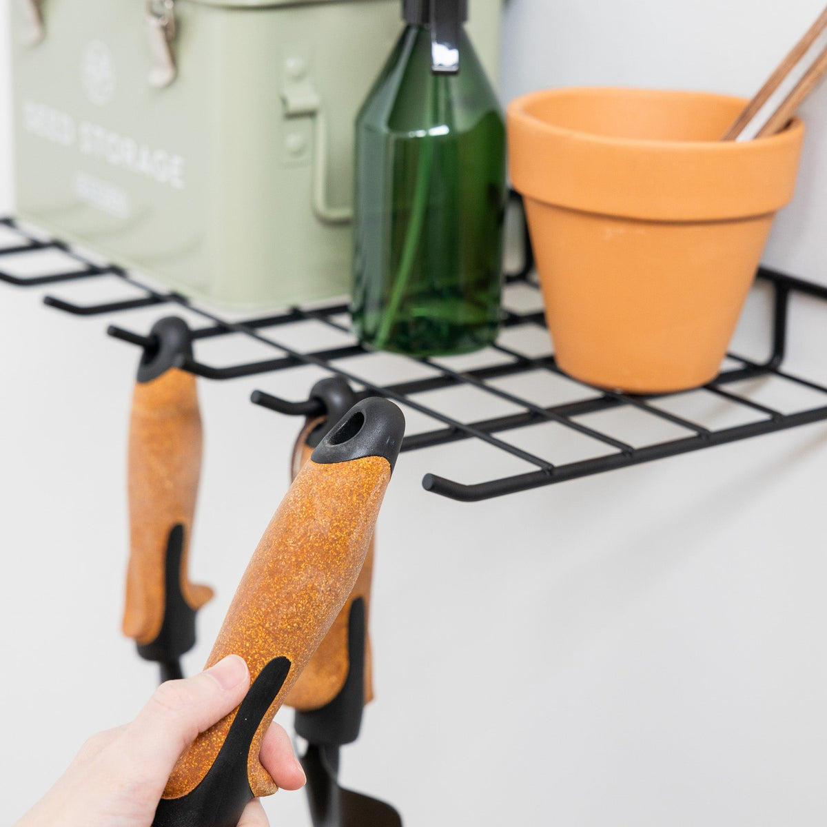 Afton Garden Tool Shelf With Hooks | Holds 40 lbs - product view 3