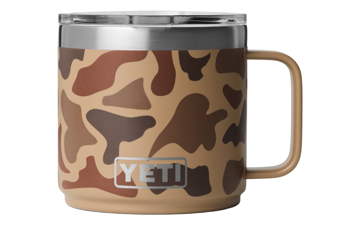 YETI Rambler Stackable Ceramic-Lined 14-Oz. Mug with MagSlider Lid — 14 oz. / Wetlands Camo
