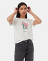 Tentree Women's Monarch Botanical T-Shirt - Cloud White Heather Dawn Pink