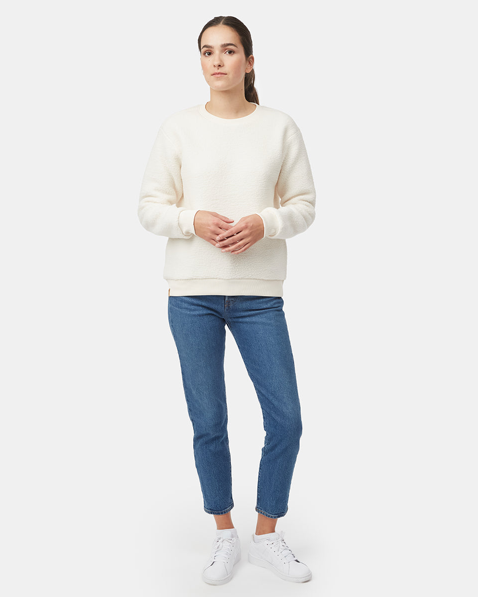 Tentree Women's Ecoloft Crew - Cloud White