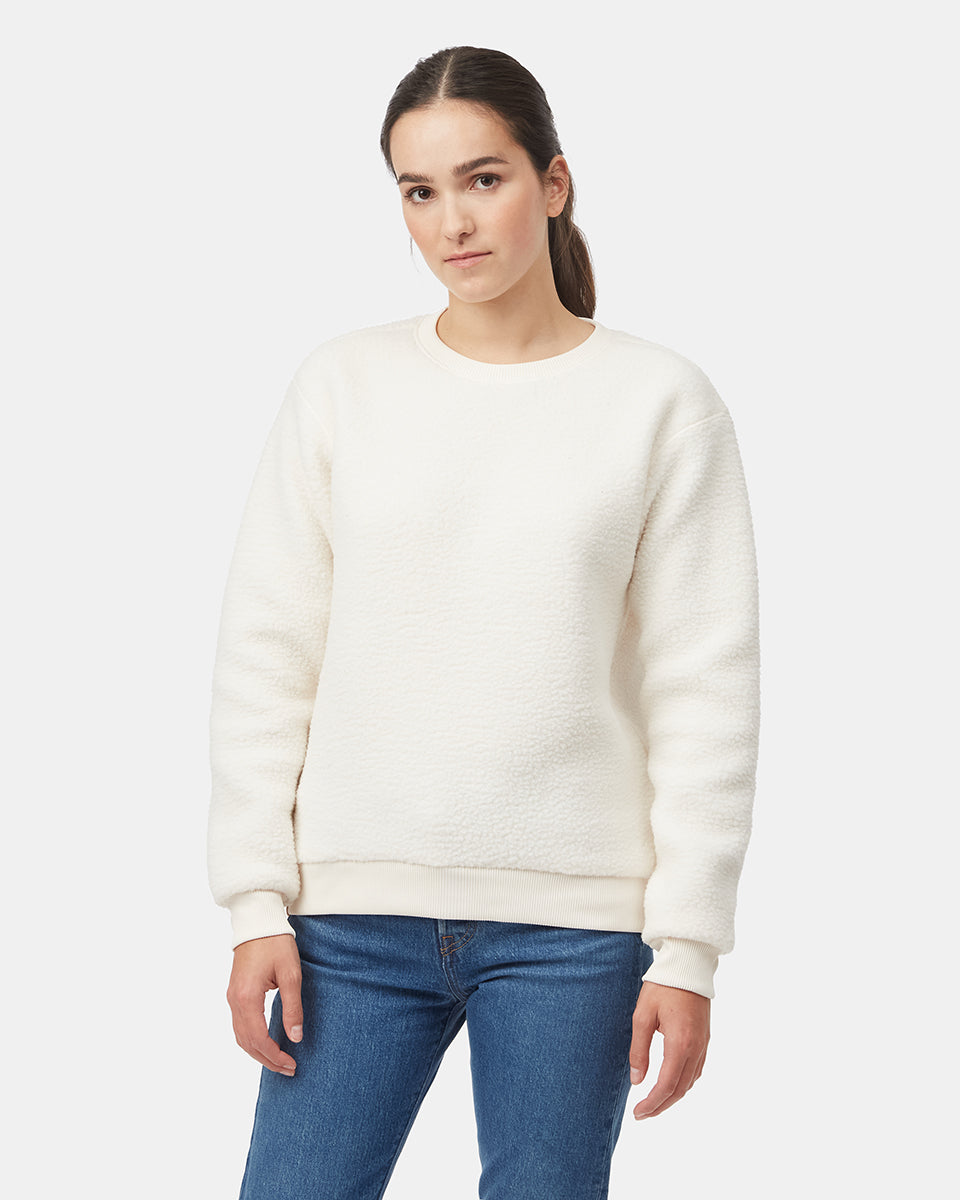 Tentree Women's Ecoloft Crew - Cloud White
