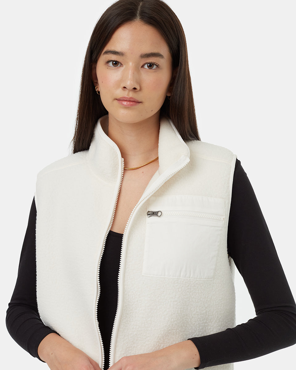Tentree Women's Ecoloft Vest - Cloud White