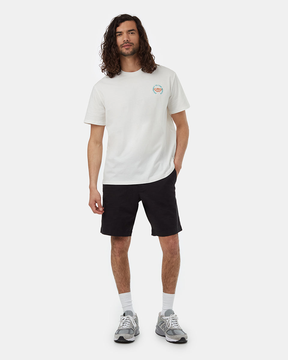 Tentree Ungendered Monarch Highway T-Shirt - Cloud White Firecracker