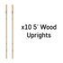 Infinity Targets Wood 5 Foot Uprights x10