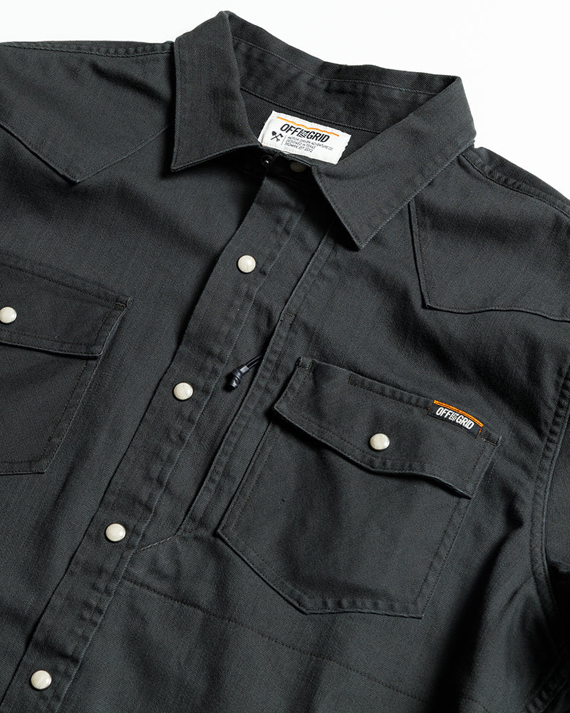 Off The Grid Surplus Earl Denim Shirt - Vintage Black
