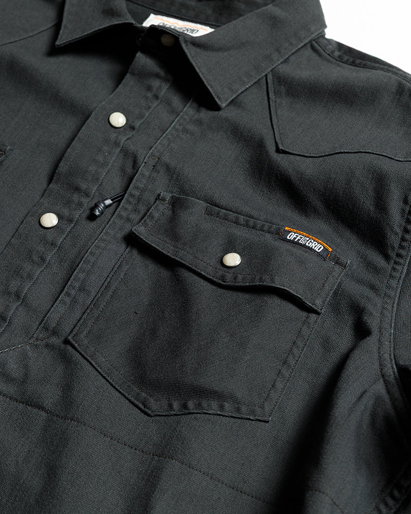 Off The Grid Surplus Earl Denim Shirt - Vintage Black