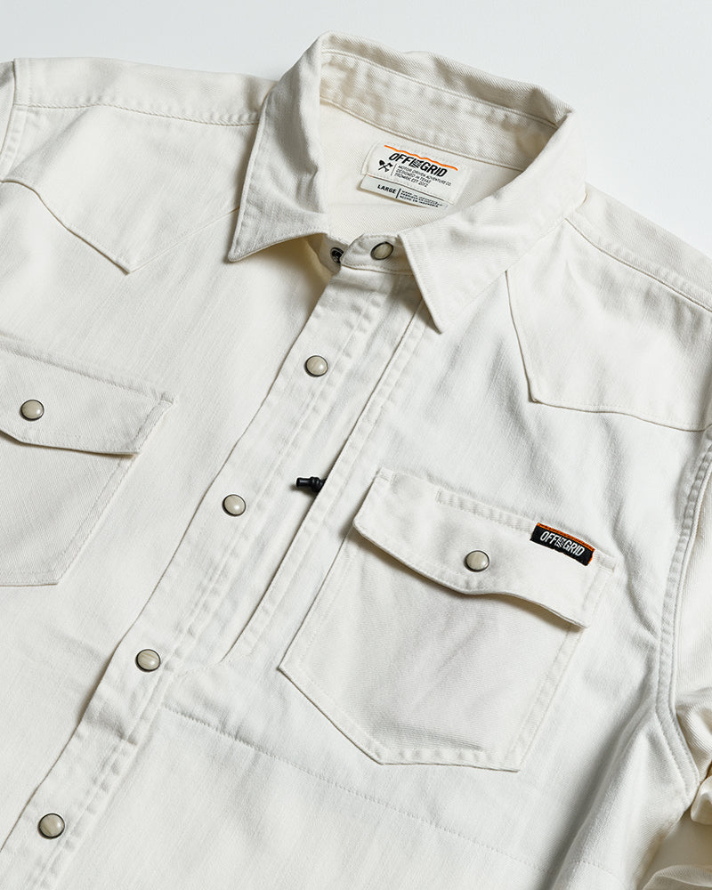 Off The Grid Surplus Earl Denim Shirt - Natural