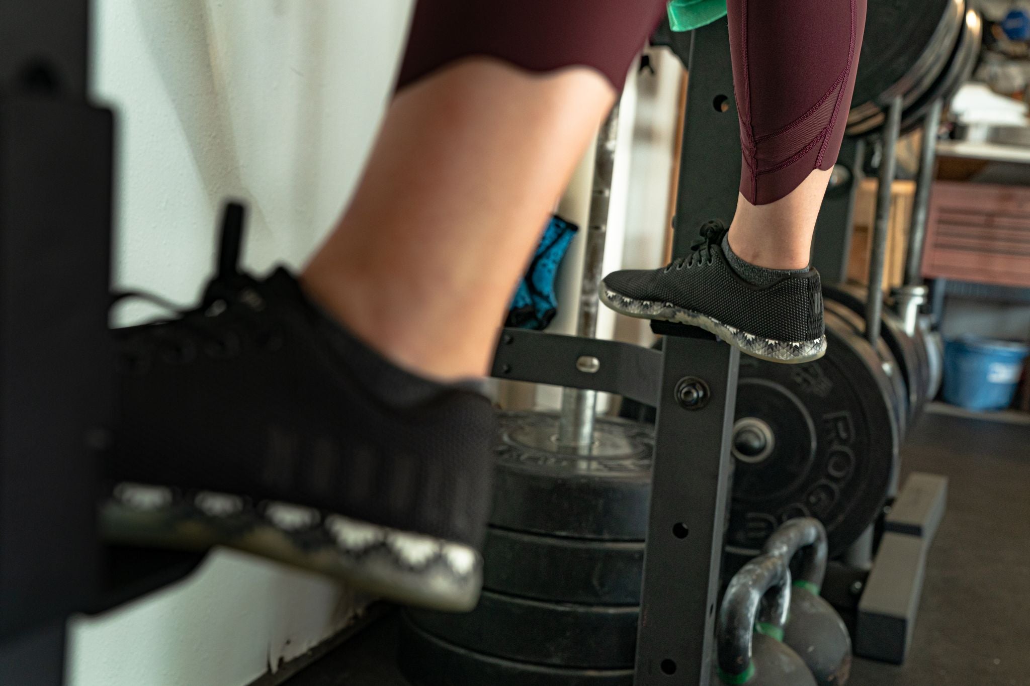 Barbell J Cup Step Bracket by F and F Steel