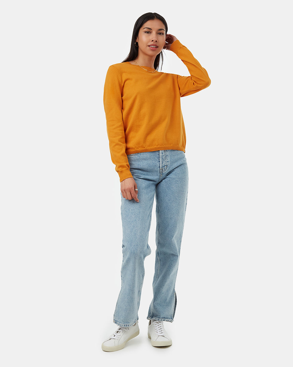 Tentree Women's Highline Fine Gauge Sweater - Golden Oak