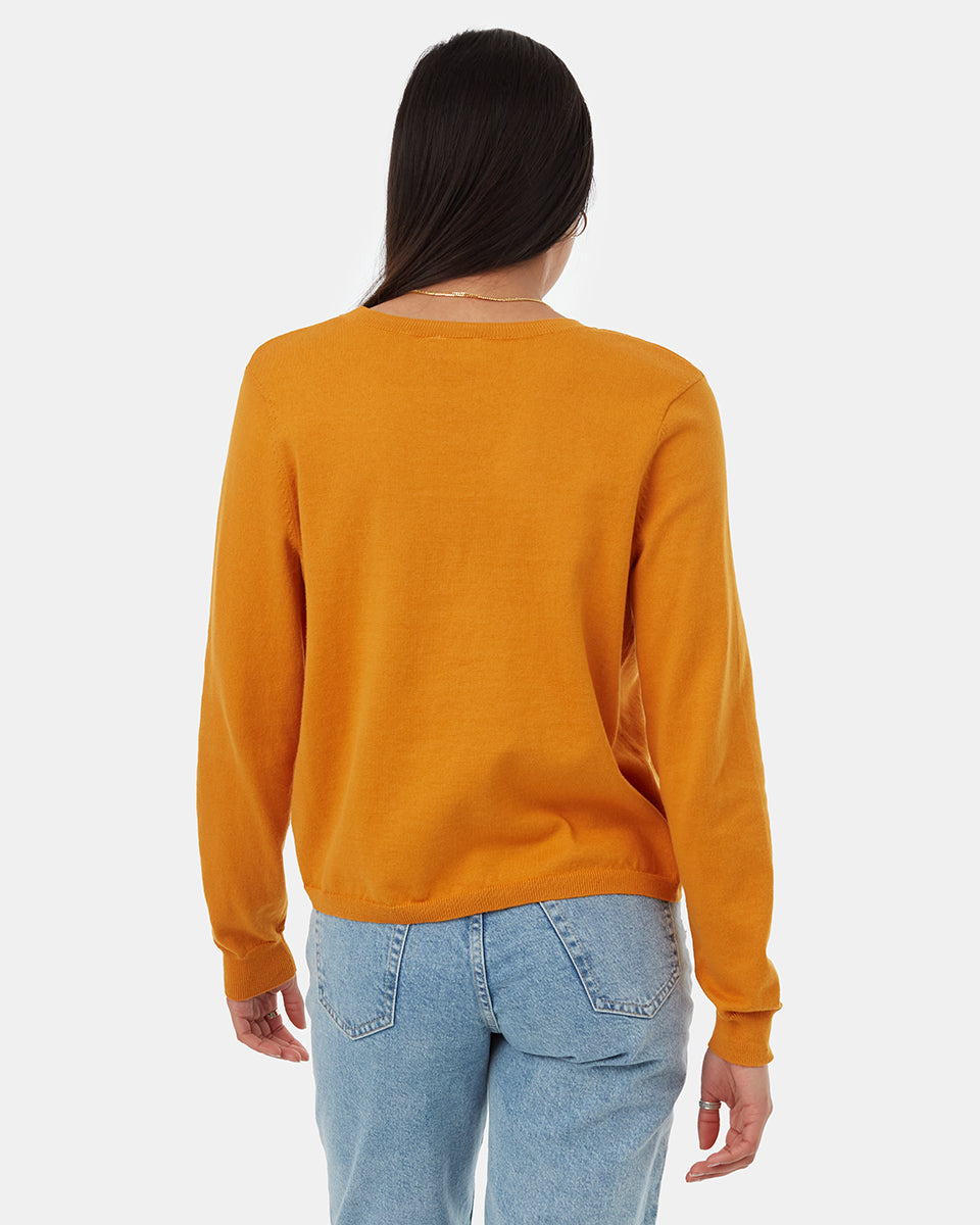 Tentree Women's Highline Fine Gauge Sweater - Golden Oak