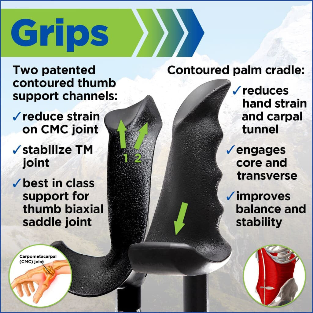 York Nordic Motivator Swift Connect Travel Poles by York Nordic