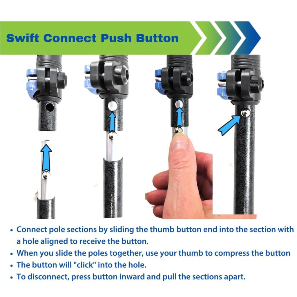 York Nordic Motivator Swift Connect Travel Poles by York Nordic