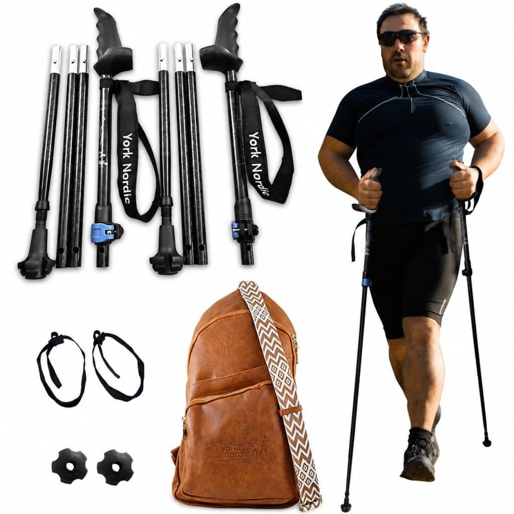 York Nordic Motivator Super Duty Swift Connect Travel Poles by York Nordic